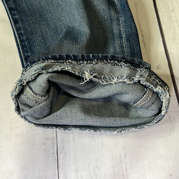 7 For All Mankind Jeans SZ: 26 Blue Denim Bootcut Cut to Shorts - Picture 7 of 8